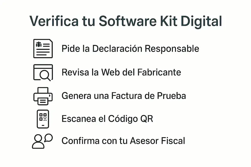 Kit Digital y Verifactu: Guía Completa de Obligaciones para 2025 2 Checklist para verificar si un software del Kit Digital cumple con las obligaciones Verifactu.