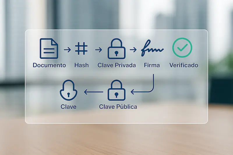 Firma digital: qué es y para qué sirve en la facturación electrónica (Guía 2025) 2 Diagrama de flujo del proceso de firma y verificación de una firma digital.