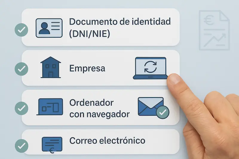 Checklist detallado de requisitos sobre cómo obtener firma digital para facturas.