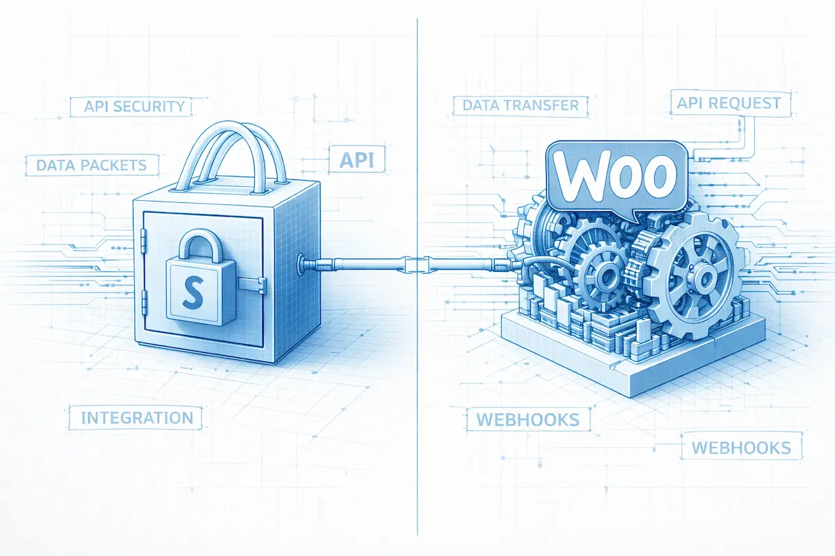 Gráfico comparativo de dificultad técnica para integrar Shopify y WooCommerce con la normativa Verifactu.