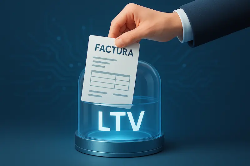 Un documento digital siendo encapsulado en una cápsula del tiempo, simbolizando qué es la validación a largo plazo (LTV) en una firma digital.