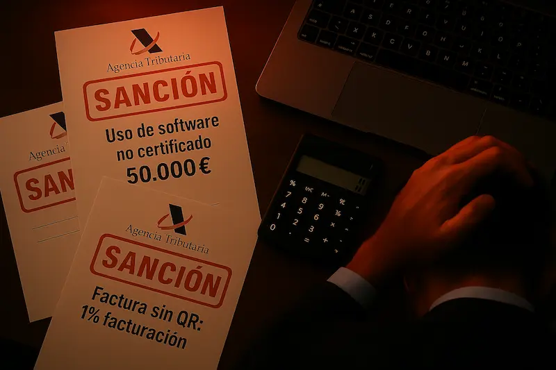 Ejemplos de multas Verifactu explicados con casos prácticos para autónomos y pymes.